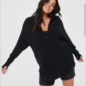 OFFLINE by Aerie Home Stretch Quarter Zip in Black